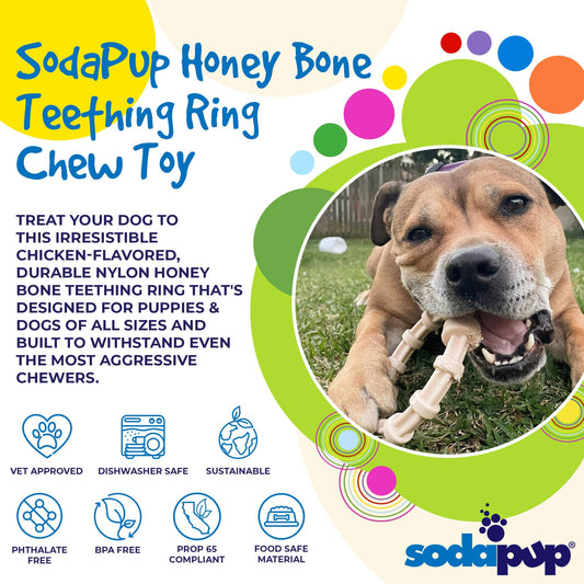Chicken Flavored Teething Ring for Puppies & Aggressive Chewers | USA Made
